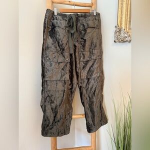 x REVOLVE Skip A Beat Utility Pant in Washed Black/Green  FREE PEOPLE Medium